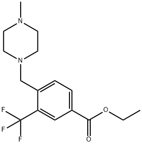 Benzoic acid, 4-[(4-methyl-1-piperazinyl)methyl]-3-(trifluoromethyl)-, ethyl ester