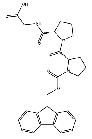 Glycine, 1-[(9H-fluoren-9-ylmethoxy)carbonyl]-L-prolyl-L-prolyl- Struktur
