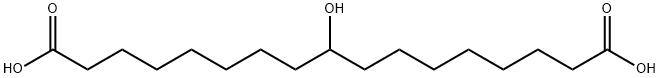 Heptadecanedioic acid, 9-hydroxy- Struktur