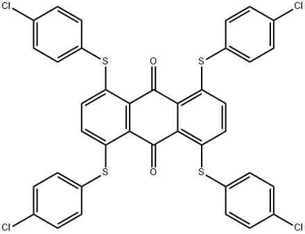 9,10-Anthracenedione, 1,4,5,8-tetrakis[(4-chlorophenyl)thio]- Struktur