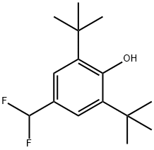 Phenol, 4-(difluoromethyl)-2,6-bis(1,1-dimethylethyl)- Struktur