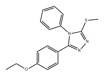 4H-1,2,4-Triazole, 3-(4-ethoxyphenyl)-5-(methylthio)-4-phenyl- Struktur