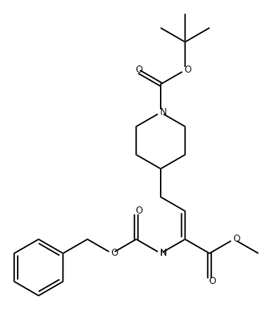 1-Piperidinecarboxylic acid, 4-[(2Z)-4-methoxy-4-oxo-3-[[(phenylmethoxy)carbonyl]amino]-2-buten-1-yl]-, 1,1-dimethylethyl ester