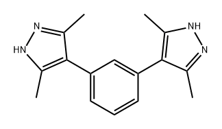 1H-Pyrazole, 4,4'-(1,3-phenylene)bis[3,5-dimethyl- Struktur