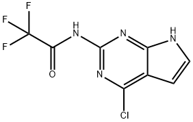 Acetamide, N-(4-chloro-7H-pyrrolo[2,3-d]pyrimidin-2-yl)-2,2,2-trifluoro- Struktur