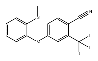 Benzonitrile, 4-[2-(methylthio)phenoxy]-2-(trifluoromethyl)- Struktur
