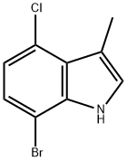 1H-Indole, 7-bromo-4-chloro-3-methyl- Struktur