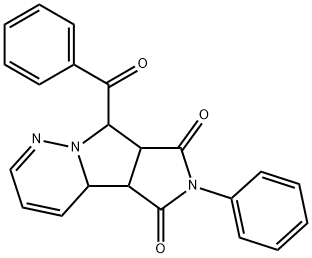 7-benzoyl-4-phenyl-4,8,9-triazatricyclo[6.4.0.0^{2,6}]dodeca-9,11-diene-3,5-dione Struktur