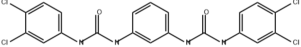 Urea, N-(3,4-dichlorophenyl)-N'-[3-[[[(3,4-dichlorophenyl)amino]carbonyl]amino]phenyl]- Structure
