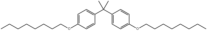 Benzene, 1,1'-(1-methylethylidene)bis[4-(octyloxy)- Struktur