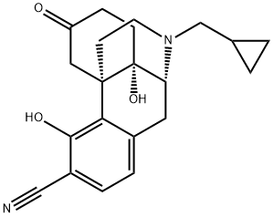 Morphinan-3-carbonitrile, 17-(cyclopropylmethyl)-4,14-dihydroxy-6-oxo- (9CI) Struktur