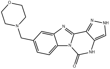 5H-Pyrazolo[4',3':4,5]pyrimido[1,6-a]benzimidazol-5-one, 2,4-dihydro-9-(4-morpholinylmethyl)-