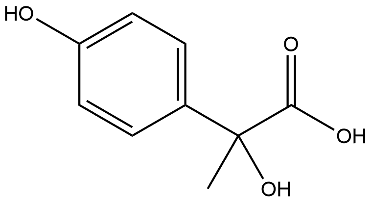 Benzeneacetic acid, α,4-dihydroxy-α-methyl- Struktur