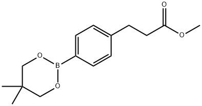 Benzenepropanoic acid, 4-(5,5-dimethyl-1,3,2-dioxaborinan-2-yl)-, methyl ester Struktur