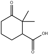Cyclohexanecarboxylic acid, 2,2-dimethyl-3-oxo- Struktur