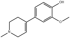 Phenol, 2-methoxy-4-(1,2,3,6-tetrahydro-1-methyl-4-pyridinyl)- Struktur