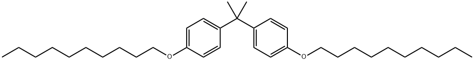 Benzene, 1,1'-(1-methylethylidene)bis[4-(decyloxy)- Struktur