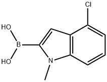 Boronic acid, B-(4-chloro-1-methyl-1H-indol-2-yl)- Struktur