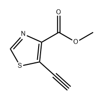 4-Thiazolecarboxylic acid, 5-ethynyl-, methyl ester Struktur