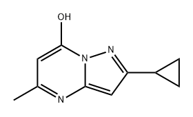 Pyrazolo[1,5-a]pyrimidin-7-ol, 2-cyclopropyl-5-methyl- Struktur