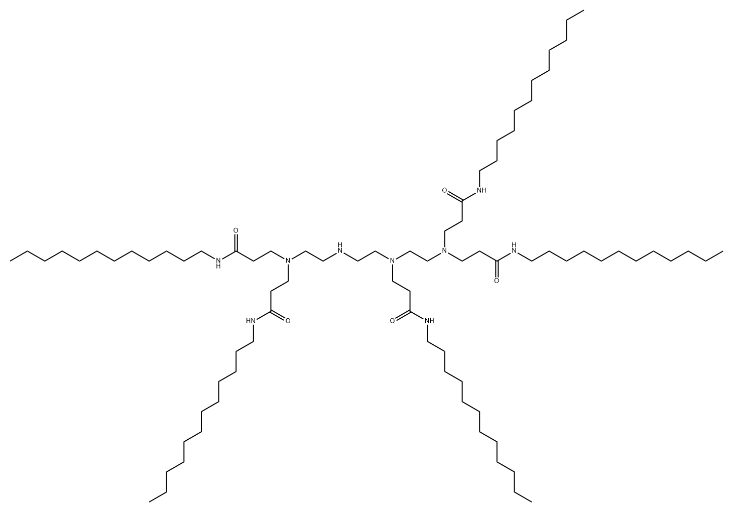 4,7,10,13-Tetraazahexadecanediamide, N1,N16-didodecyl-4,7,13-tris[3-(dodecylamino)-3-oxopropyl]- Structure
