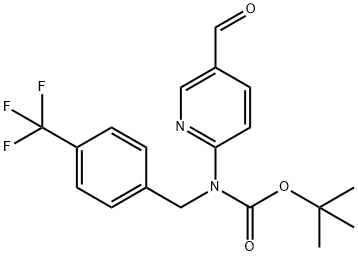 Carbamic acid, N-(5-formyl-2-pyridinyl)-N-[[4-(trifluoromethyl)phenyl]methyl]-, 1,1-dimethylethyl ester Struktur