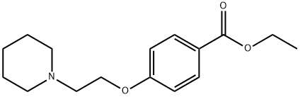 Benzoic acid, 4-[2-(1-piperidinyl)ethoxy]-, ethyl ester Struktur
