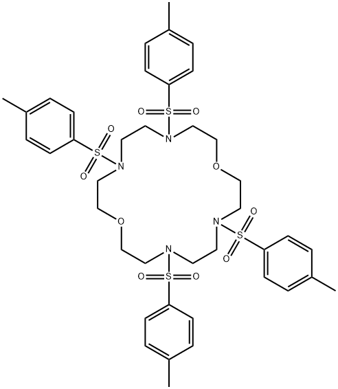 1,10-Dioxa-4,7,13,16-tetraazacyclooctadecane, 4,7,13,16-tetrakis[(4-methylphenyl)sulfonyl]- Struktur