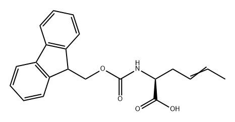 4-Hexenoic acid, 2-[[(9H-fluoren-9-ylmethoxy)carbonyl]amino]-, (2S)- Struktur