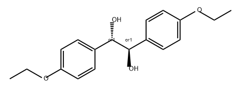 1,2-Ethanediol, 1,2-bis(4-ethoxyphenyl)-, (1R,2S)-rel- Struktur