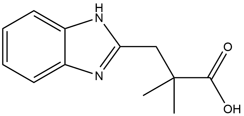 3-(1H-1,3-benzodiazol-2-yl)-2,2-dimethylpropanoic Acid Struktur