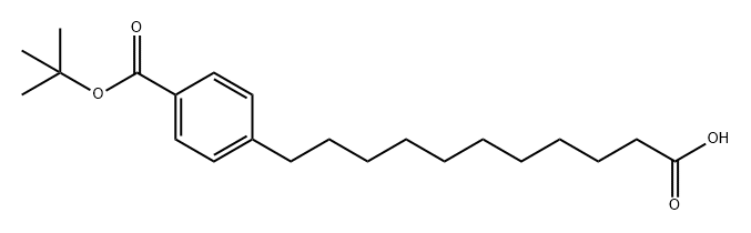 Benzeneundecanoic acid, 4-[(1,1-dimethylethoxy)carbonyl]- Struktur