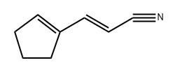 (E)-3-(cyclopent-1-en-1-yl)acrylonitrile Struktur