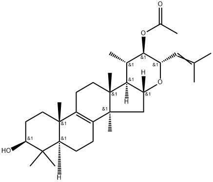 (22R,23S)-16α,23-Epoxy-5α-lanosta-8,24-diene-3β,22-diol 22-acetate Struktur