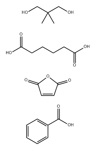 Hexanedioic acid, polymer with 2,2-dimethyl-1,3-propanediol and 2,5-furandione, benzoate Struktur