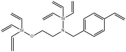 1,1,1-triethenyl-N-[(4-ethenylphenyl)methyl]-N-[2-[(triethenylsilyl)oxy]ethyl] silanamine Struktur
