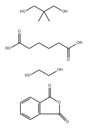 Hexanedioic acid, polymer with 2,2-dimethyl-1,3-propanediol, 1,2-ethanediol and 1,3-isobenzofurandione Struktur