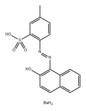Benzenesulfonic acid, 2-[(2-hydroxy-1-naphthalenyl)azo]-5-methyl-, barium salt (2:1) Struktur