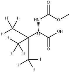 N-(Methoxycarbonyl)-3-(methyl-d3)-L-valine-4,4,4,4'',4'',4''-d6 Structure