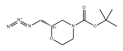 4-Morpholinecarboxylic acid, 2-(azidomethyl)-, 1,1-dimethylethyl ester, (2S)- Struktur