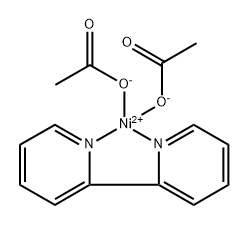 Nickel, bis(acetato-κO)(2,2'-bipyridine-κN1,κN1')- Struktur