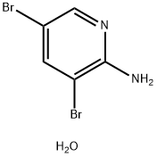 3,5-Dibromopyridin-2-amine hydrate Struktur