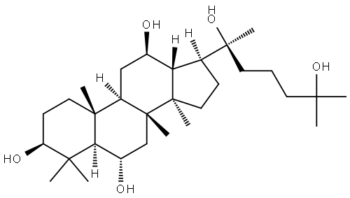 20(S)-25-Hydroxyprotopanaxatiol Struktur