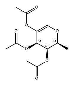 2,6-Anhydro-1-deoxy-L-arabino-hex-5-enitol 3,4,5-triacetate Struktur