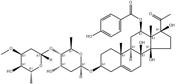 QINGYANGSHENGENIN 3-O-Β-D-CYMAROPYRANOSYL-(1→4)-Β-D-DIGITOXOPYRANOSIDE, 1186628-87-4, 結(jié)構(gòu)式