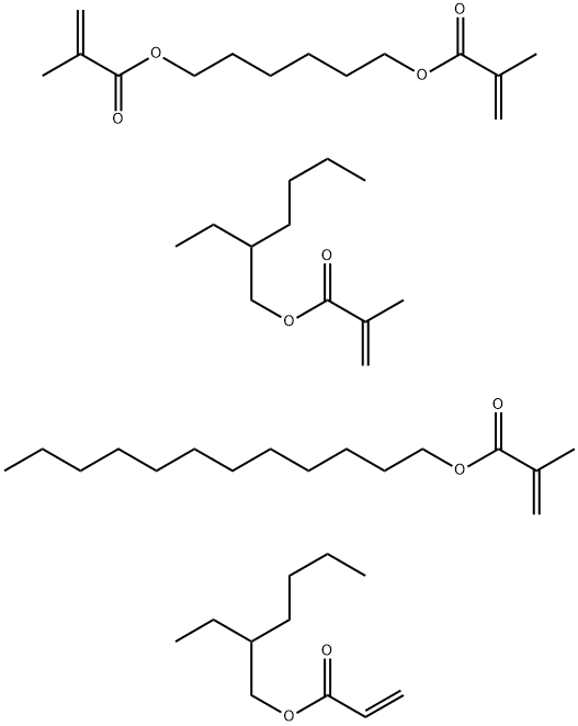 2-Propenoic acid, 2-methyl-, 1,6-hexanediyl ester, polymer with dodecyl 2-methyl-2-propenoate, 2-ethylhexyl 2-methyl-2-propenoate and 2-ethylhexyl 2-propenoate Struktur
