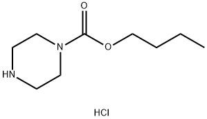 Piperazine-1-carboxylic acid butyl ester hydrochloride salt Struktur