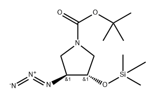 1-Pyrrolidinecarboxylic acid, 3-azido-4-[(trimethylsilyl)oxy]-, 1,1-dimethylethyl ester, (3S,4S)-
