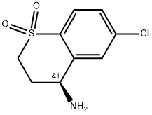 (S)-4-amino-6-chlorothiochromane 1,1-dioxide Struktur