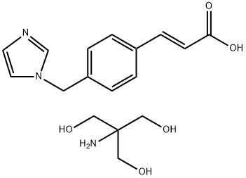 2-Propenoic acid, 3-[4-(1H-imidazol-1-ylmethyl)phenyl]-, (2E)-, compd. with 2-amino-2-(hydroxymethyl)-1,3-propanediol (1:1) Struktur